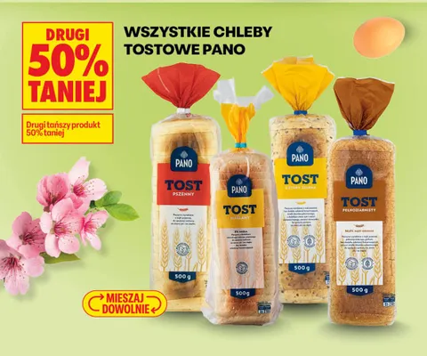 Chleb tostowy różne rodzaje promocja w Biedronka