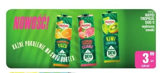 Napój Hortex Tropical Duo Kiwi Limonka promocja w Tomi Markt
