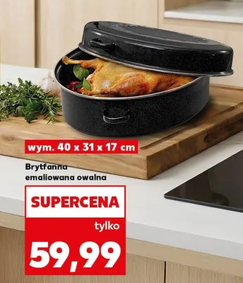 Brytfanna emaliowana owalna promocja w Kaufland