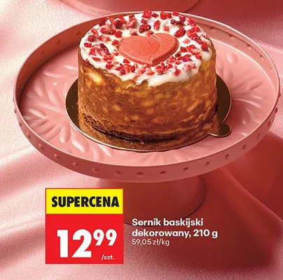 Sernik baskijski dekorowany promocja w Biedronka