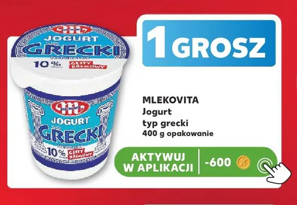 Jogurt typ grecki Mlekovita promocja w Kaufland