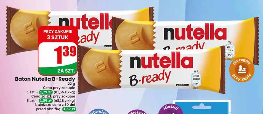 Baton Nutella B-Ready promocja w Dino