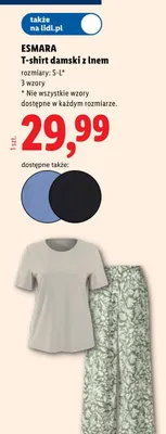 T-shirt damski z lnem ESMARA promocja w Lidl