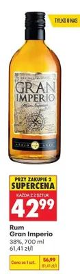 Rum Gran Imperio 38% promocja w Biedronka