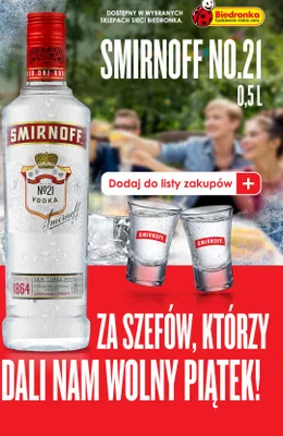 Wódka Smirnoff No. 21 promocja w Biedronka