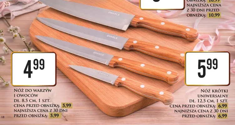 Nóż do warzyw i owoców Enkele promocja w Dino
