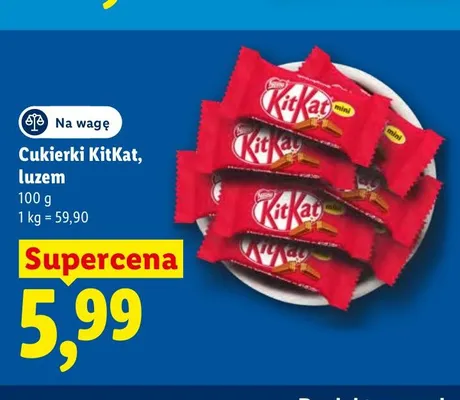 Cukierki KitKat luzem promocja w Lidl