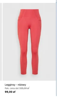 Legginsy New Balance różowe promocja w Lounge by Zalando