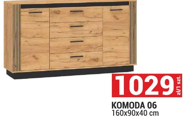 Komoda 06 System Urso kolor dąb craft złoty/czarny 160x90x40cm promocja w Merkury Market