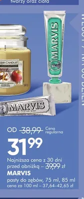 Pasty do zębów Marvis promocja w Super-Pharm