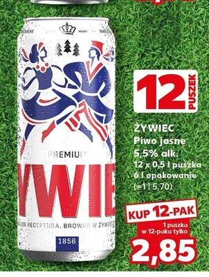 Piwo Żywiec Jasne 12-pak 500 ml promocja w Kaufland