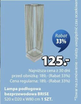 Lampa podłogowa bezprzewodowa Brise promocja w Jysk