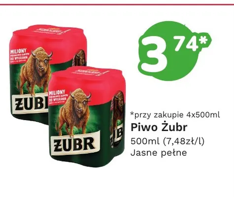 Piwo Żubr promocja w Limonka