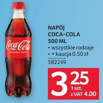 Napój Coca-Cola 500 ML promocja w Selgros
