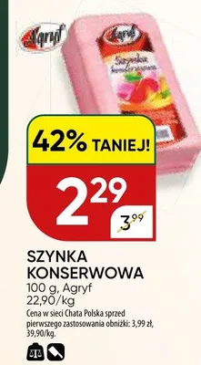 Szynka konserwowa promocja w Chata Polska