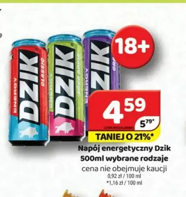Napój energetyczny Dzik Classic promocja w Delfin