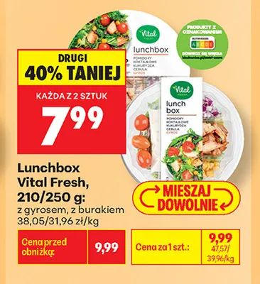 Lunchbox z gyrosem Vital Fresh promocja w Biedronka