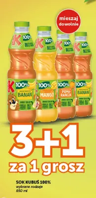 Sok Kubuś jabłko marchew banan 100% promocja w Euro Sklep