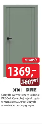 Skrzydło drzwiowe wewnętrzne DRE Otto 1 promocja w Dobre Dla Domu