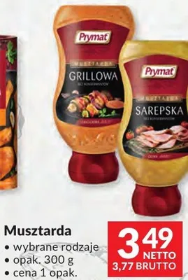 Musztarda Prymat wybrane rodzaje promocja w Makro
