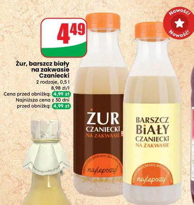 Barszcz biały na zakwasie promocja w Dino