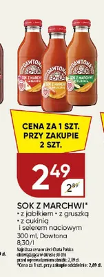 Sok z marchwi z jabłkiem Dawtona promocja w Chata Polska