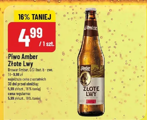 Piwo Złote Lwy Browar Amber promocja w POLOmarket