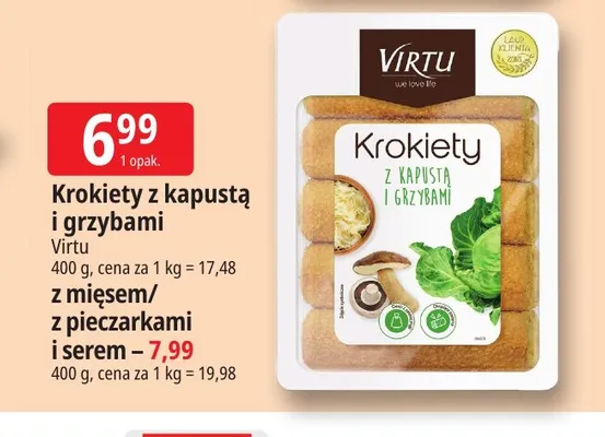 Krokiety z pieczarkami i serem Virtu promocja w Leclerc