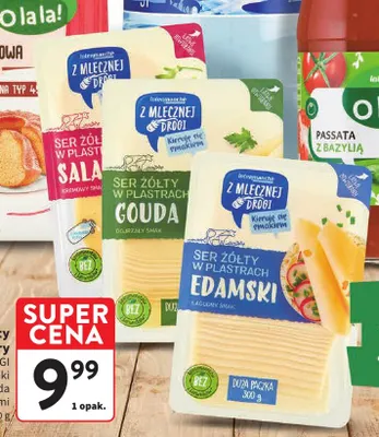 Ser żółty plastry Z Mlecznej Drogi edamski promocja w Intermarche