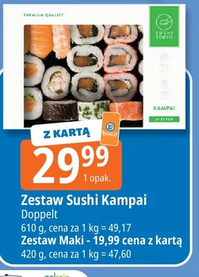 Zestaw sushi Kampai Doppelt promocja w Leclerc