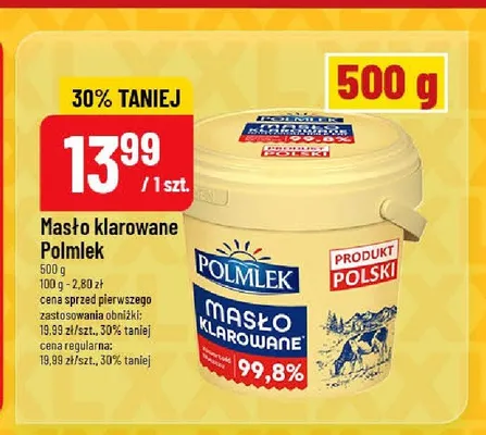 Masło klarowane Polmlek promocja w POLOmarket