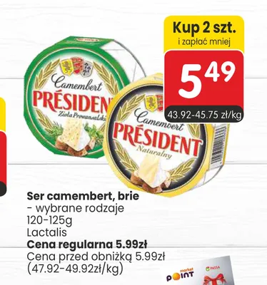 Ser camembert Président zioła prowansalskie promocja w Market Point