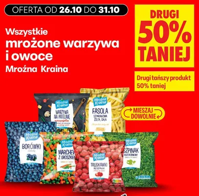 Fasola szparagowa żółta cała Mroźna Kraina promocja w Biedronka