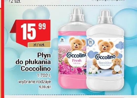 Płyn do płukania Coccolino promocja w Premium Nasz Sklep