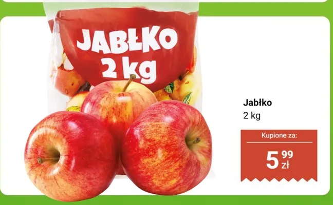 Jabłko 2 kg promocja w Dino