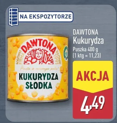 Kukurydza słodka Dawtona promocja w Aldi