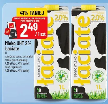 Mleko UHT 2% Łaciate promocja w POLOmarket