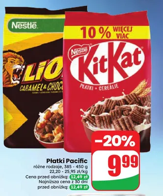 Płatki śniadaniowe KitKat Nestlé promocja w Dino