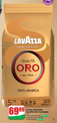 Kawa ziarnista Lavazza Qualita Oro promocja w Dino