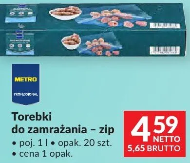 Torebki do zamrażania - zip poj. 1 l promocja w Makro