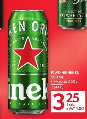 Piwo Heineken promocja w Selgros