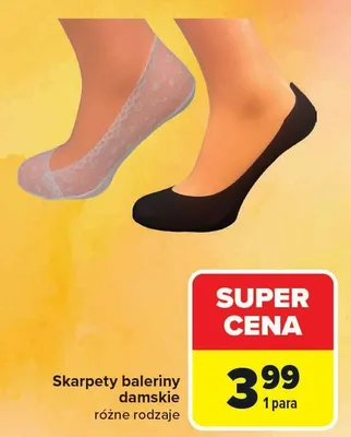 Skarpety baleriny damskie promocja w Carrefour