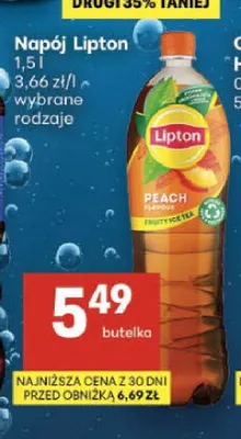 Napój Lipton Ice Tea Peach promocja w Delikatesy Centrum