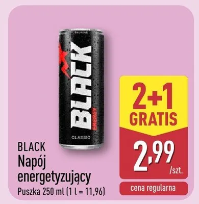 Napój energetyzujący Black promocja w Aldi