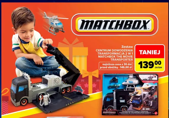 Zestaw Centrum Dowodzenia Transformacja 2 w 1 Matchbox The Movie Transporter promocja w Carrefour