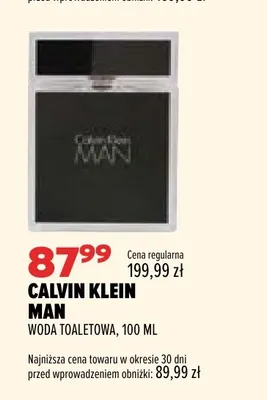 Woda toaletowa Calvin Klein Man promocja w Drogerie Natura