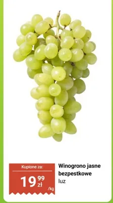 Winogrono jasne bezpestkowe luz promocja w Biedronka