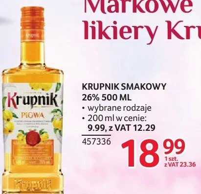 Likier Krupnik Smakowy 26% 500ml promocja w Selgros
