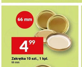 Zakrętka do słoików 66 mm promocja w Twój Market