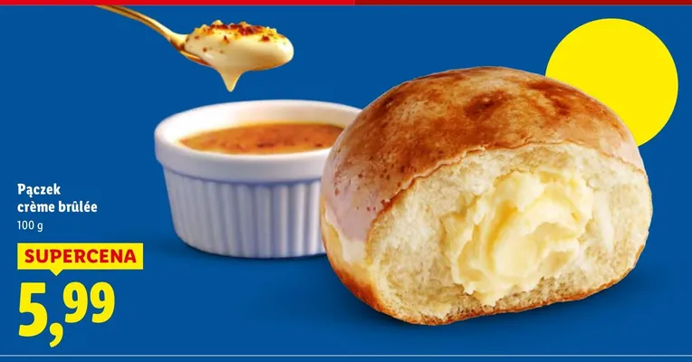 Pączek crème brûlée promocja w Lidl